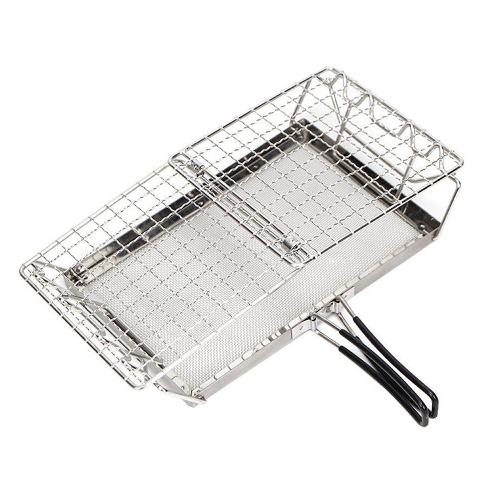 Portable StoveTop Grill Net Mini Foldable Furnace Grill Rack Barbecue Toast Baking Holder Heating Bracket Outdoor BBQ Cooking Tools