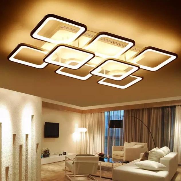 Đèn LED Mâm Ốp Trần MN059 , đèn LED chiếu sáng tô điểm Phòng Khách, Đèn trần buồng ngủ - 3 hình thức Sáng DT