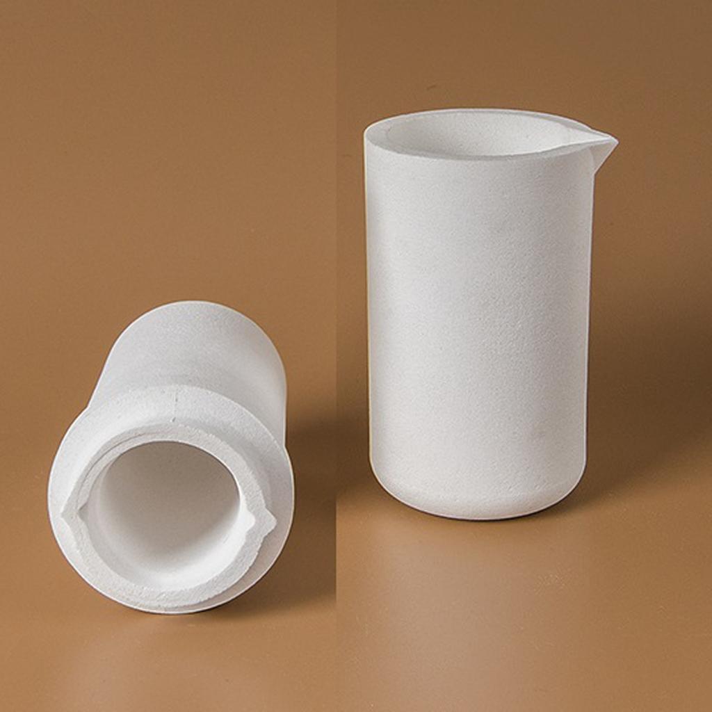 3pcs 2kg Quartz Silica Melting Crucible Pot Cup Metal Gold Silver Casting