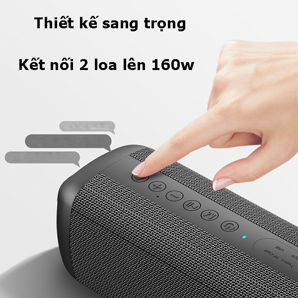 Loa Bluetooth Không Dây 80W Công Suất Lớn TWS lên 160W Sạc Nhanh Type C Pin 6.600mAh Chip DSP nhập khẩu cao cấp PKCB - Hàng Chính Hãng