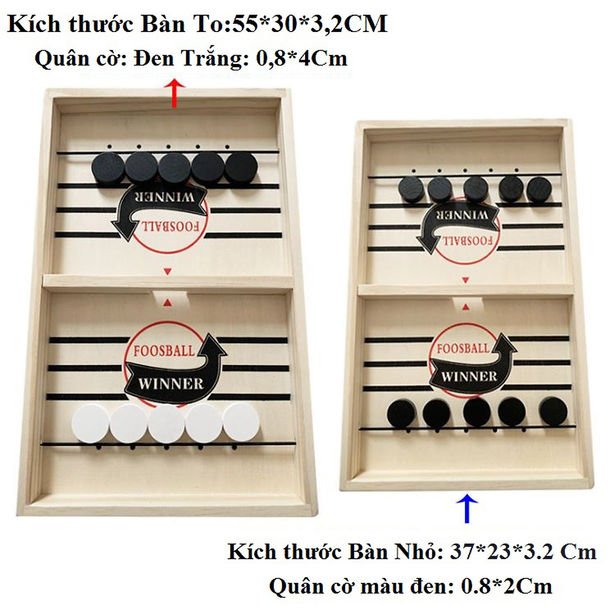 Bộ Cờ Búng - Bắn Bi Xuyên Lỗ Bằng Gỗ Foosball Winner