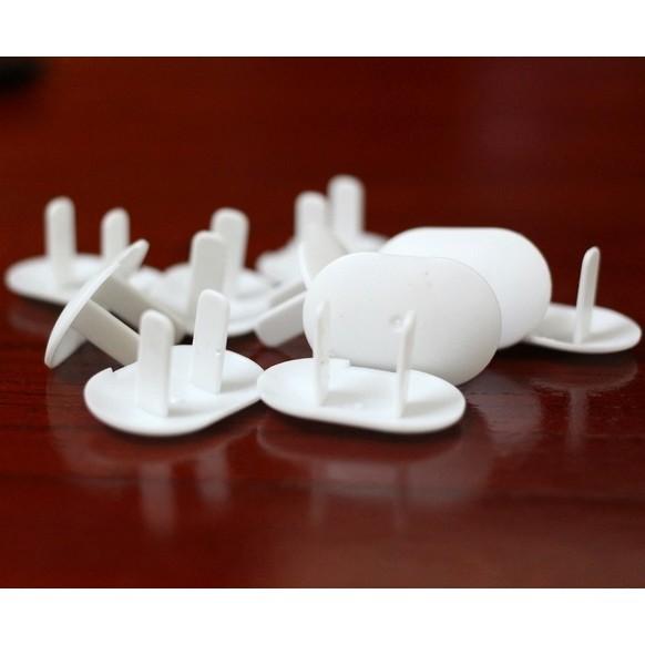 Combo 10 bịt ổ điện 2 chân, 3 chân lộn xộn bằng nhựa cao cấp