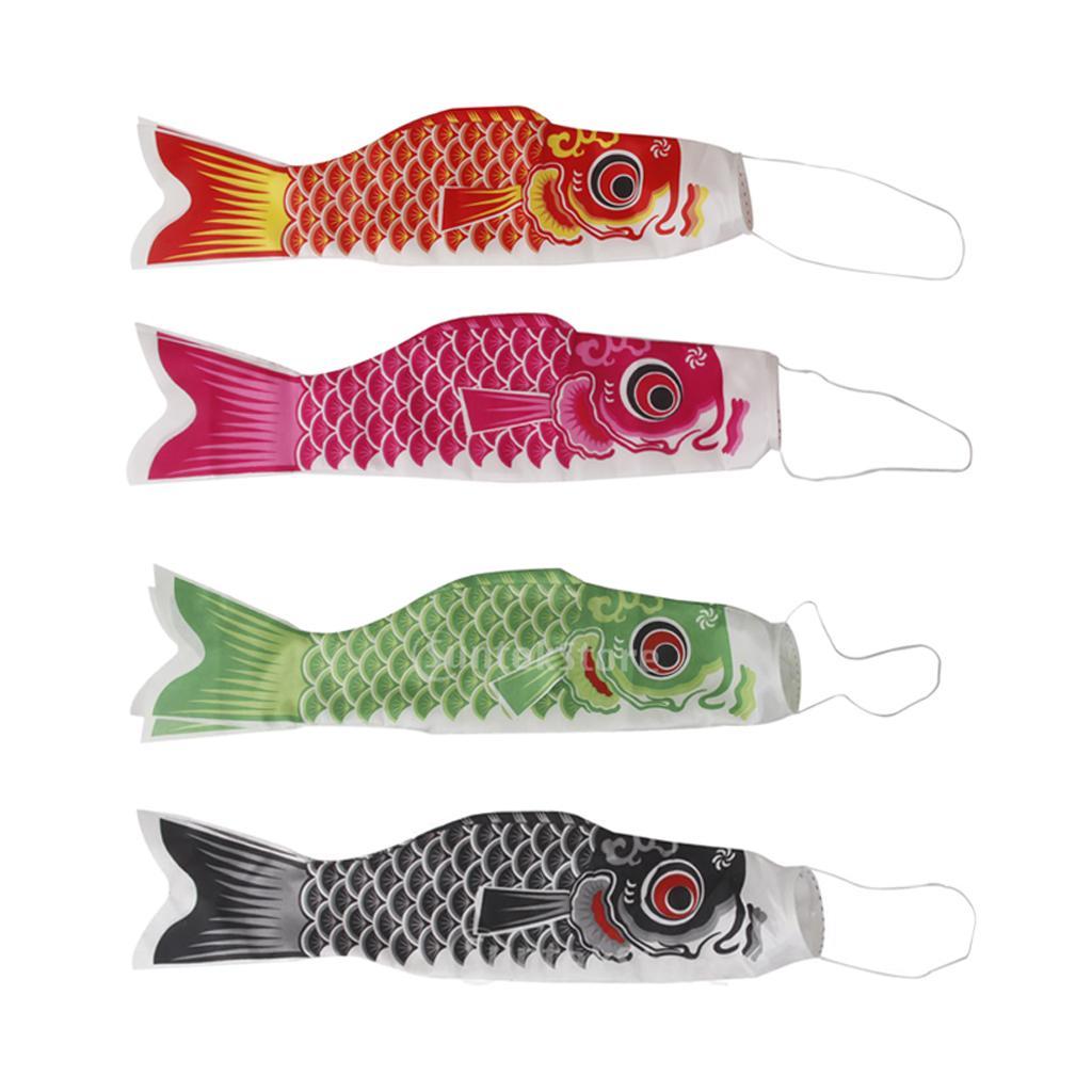 4pcs 16" Koi  Carp Wind Sock   Flag Hanging Decor