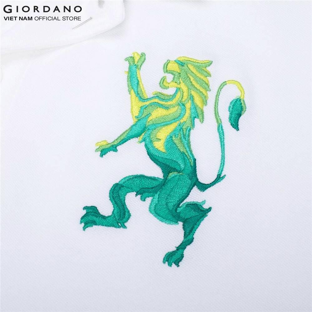 Áo Thun Có Cổ Nam Giordano Lion 3D Polo 01010222
