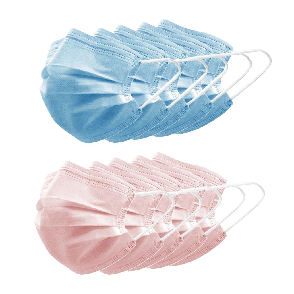 10pcs Disposable Face Cover 3 Layers Dust Proof Air Pollution Protection Mouth Cover