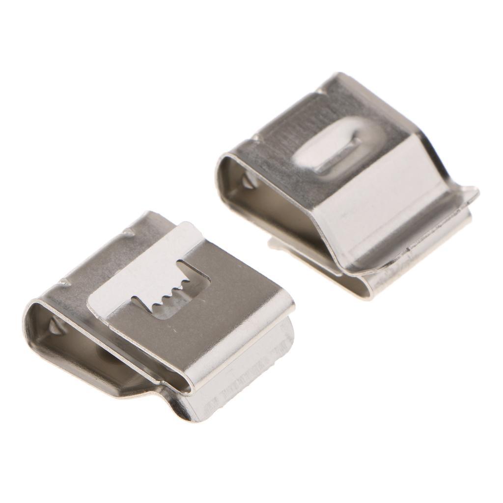 100x Stainless Cable Clips, Wire Clips Cable Wire Cable Holder Clamps Wire