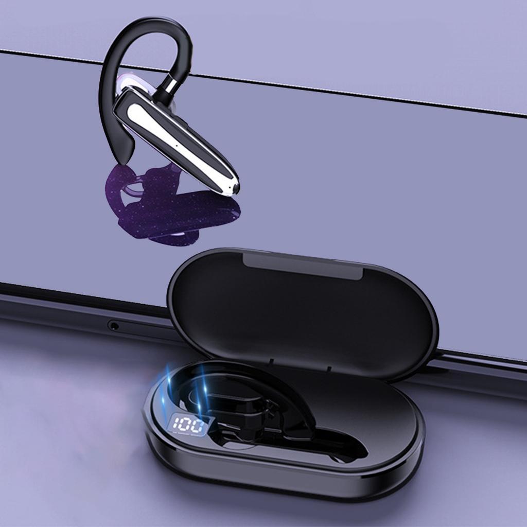 Bluetooth Headset V5.1 Noise Reduction Handsfree Earpiece for Office Gym Running