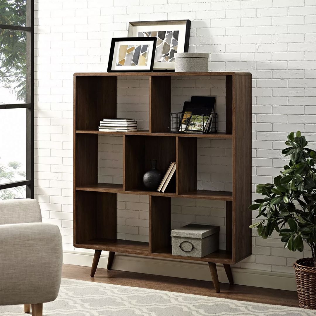 Giá sách gỗ phong cách hiện đại SMLIFE Bumajin