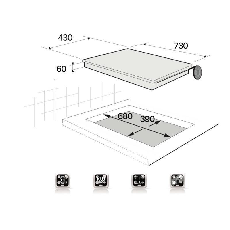 Bếp từ kết hợp Hồng ngoại KTIE-1199