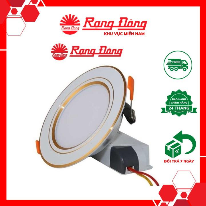 Đèn LED Downlight âm trần 9W Rạng Đông AT10L 110/9W, Vỏ nhôm đúc (Viền vàng