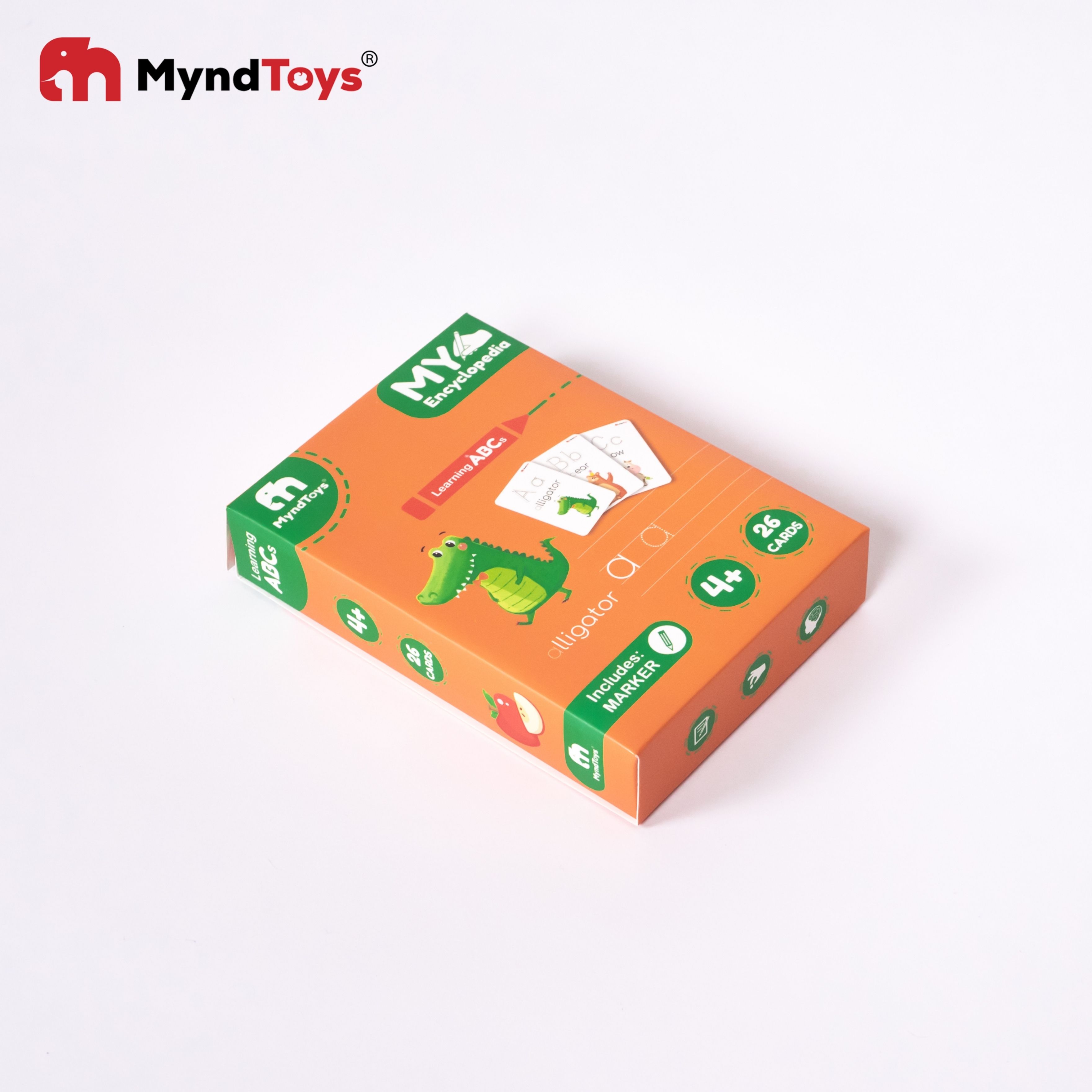 Bộ 26 thẻ luyện viết chữ Myndtoys dạy cho bé từ 4 tuổi nhận biết mặt chữ, từ vựng mới thuộc chủ đề thế giới động vật