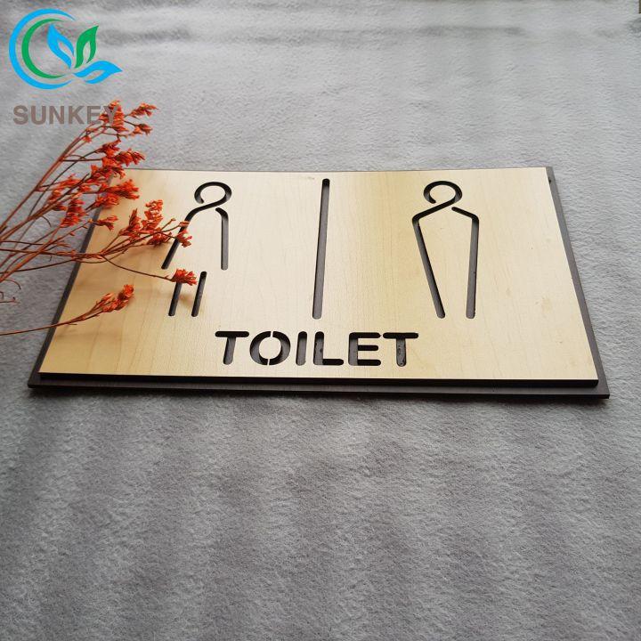 Bảng Gỗ Treo Cửa Nhà Vệ Sinh - Kích Thước 25x15 cm - Chất Liệu Gỗ MDF - Treo Cửa Toilet