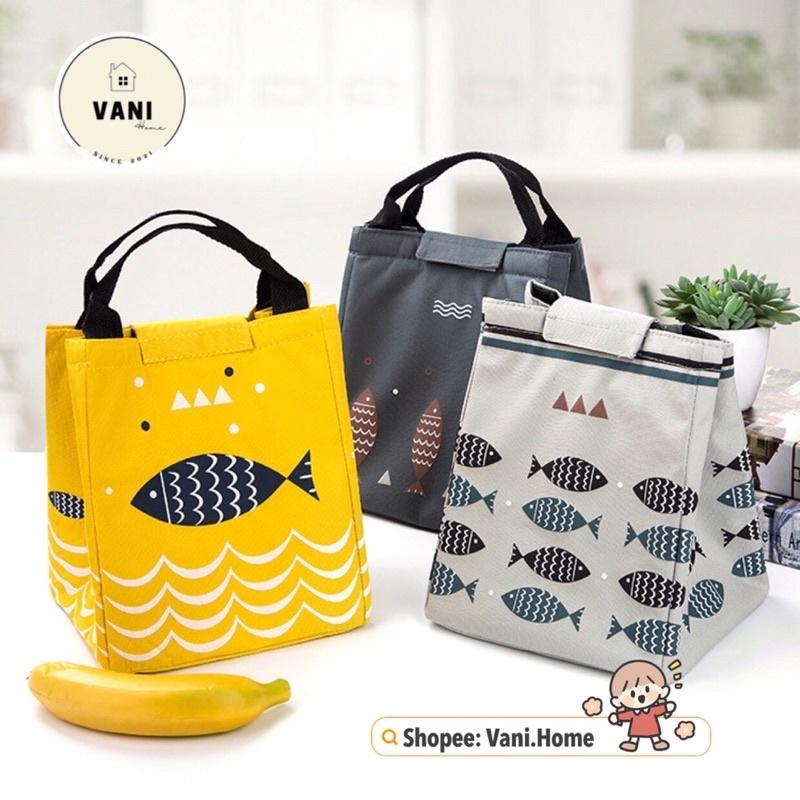 Túi giữ nhiệt đựng hộp cơm văn phòng hình cá dễ thương - Túi giữ nhiệt đựng đồ ăn đa năng chống thấm nước