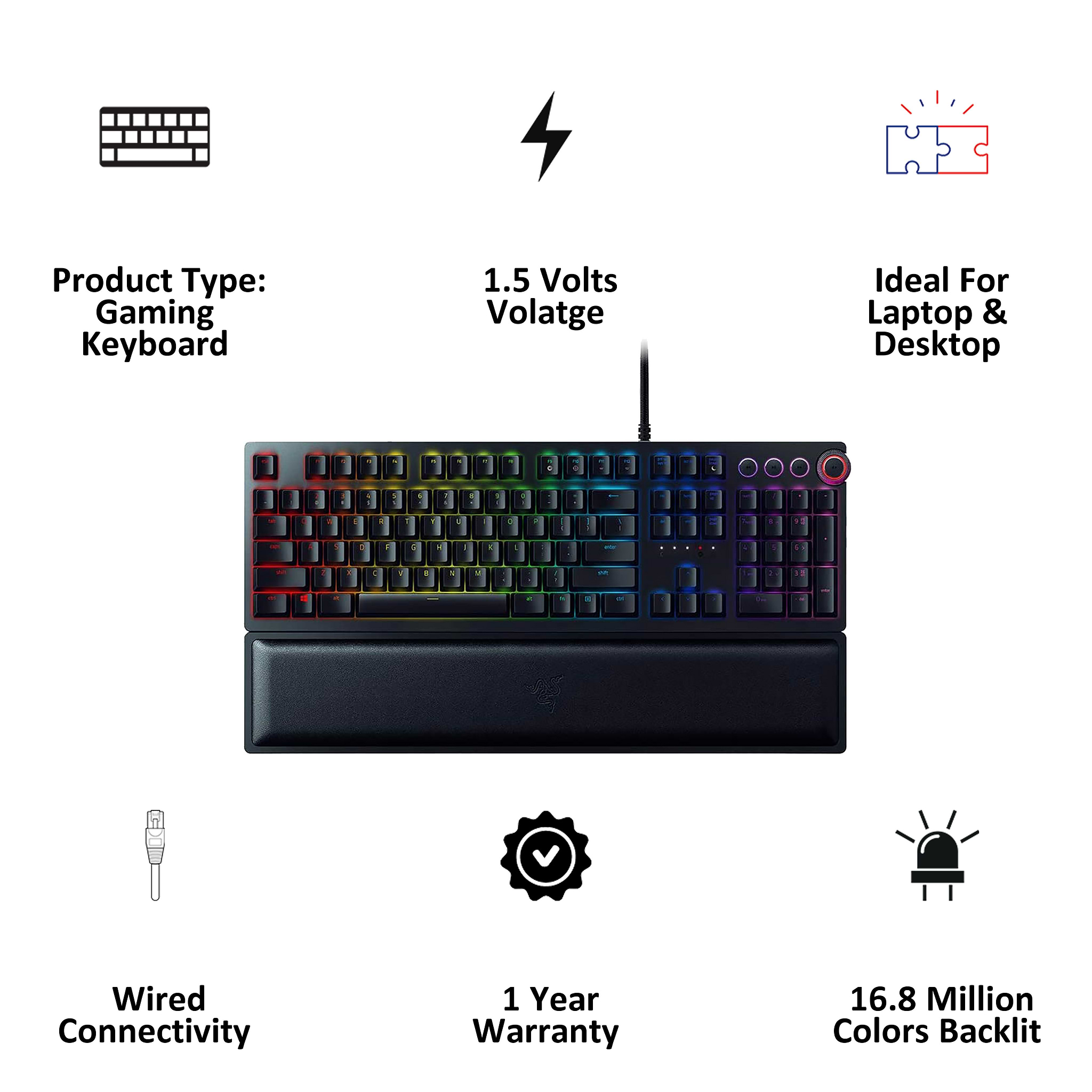 Bàn phím Razer Huntsman Elite-Linear Optical Switch_Hàng chính hãng