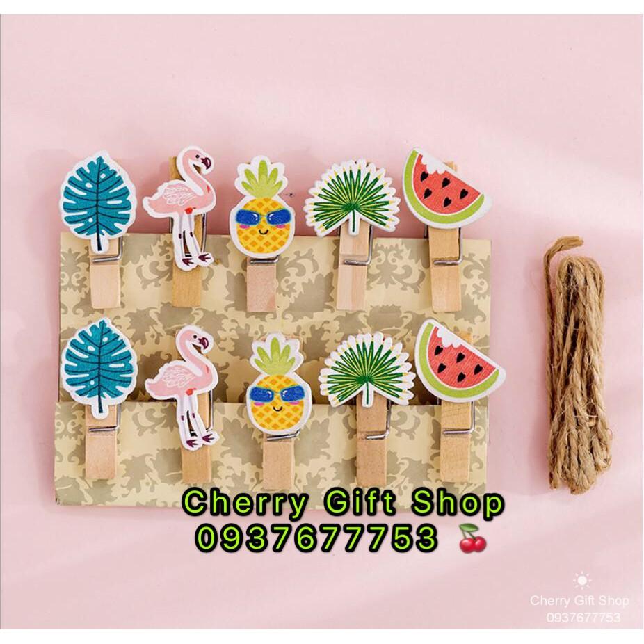 Bộ 10 kẹp ảnh bằng gỗ dễ thương