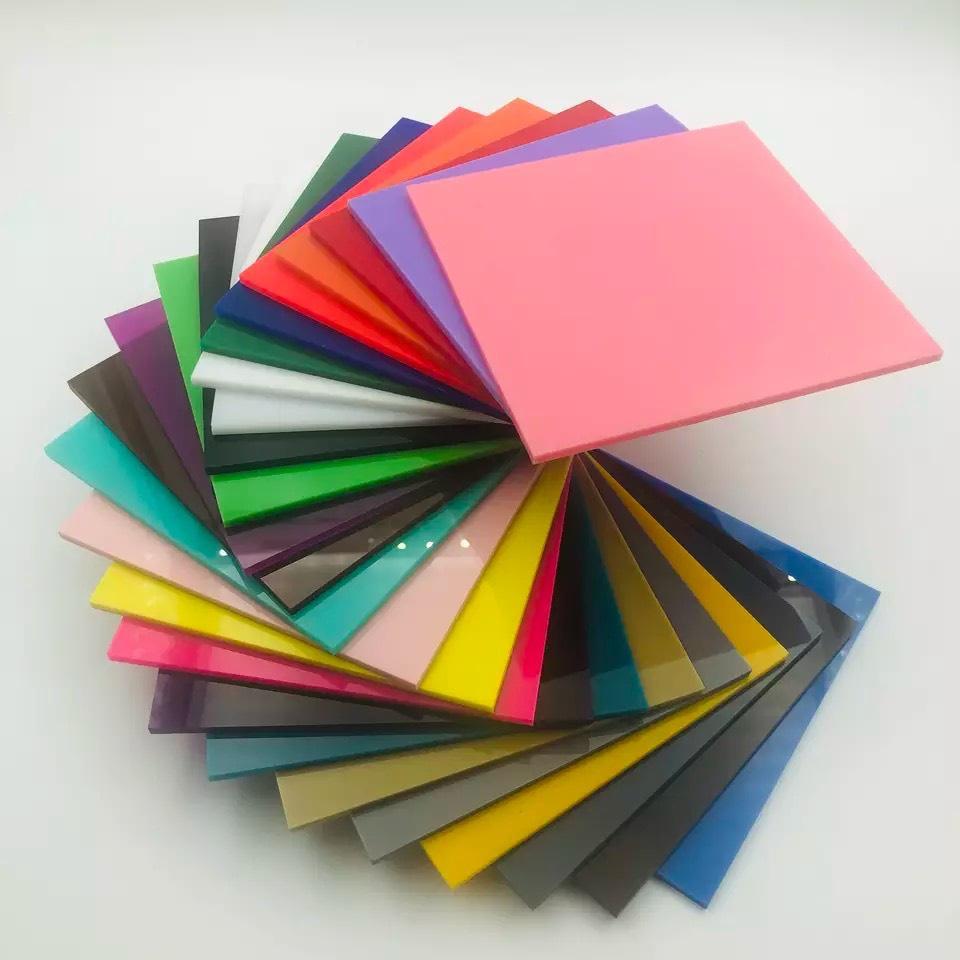 Tấm Mica vuông 10x10cm - dày 3mm - nhiều màu sắc