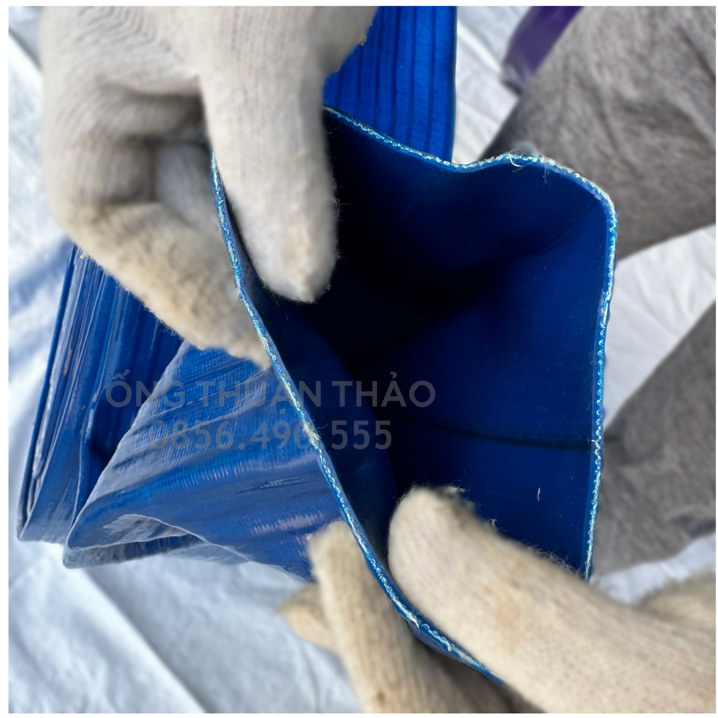 Ống bạt gân sần phi 120MM cuộn 20M - Ống bạt tải cát sỏi thuận thảo
