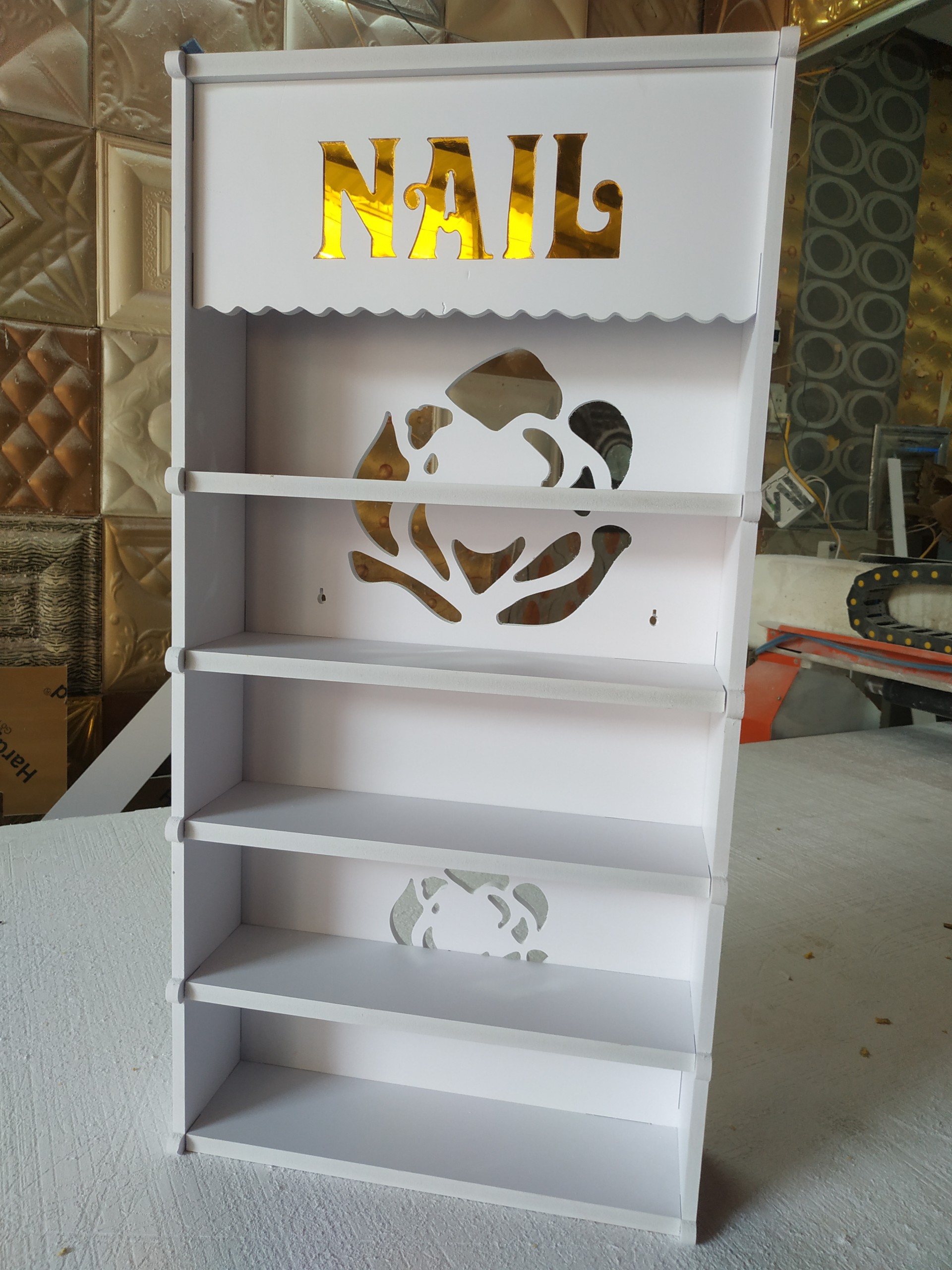 Kệ đựng sơn Nail hoa hồng