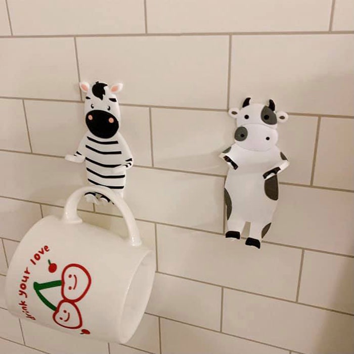 Móc Treo Đồ Dán Tường Họa Tiết Hoạt Hình Kute Đa Chức Năng.