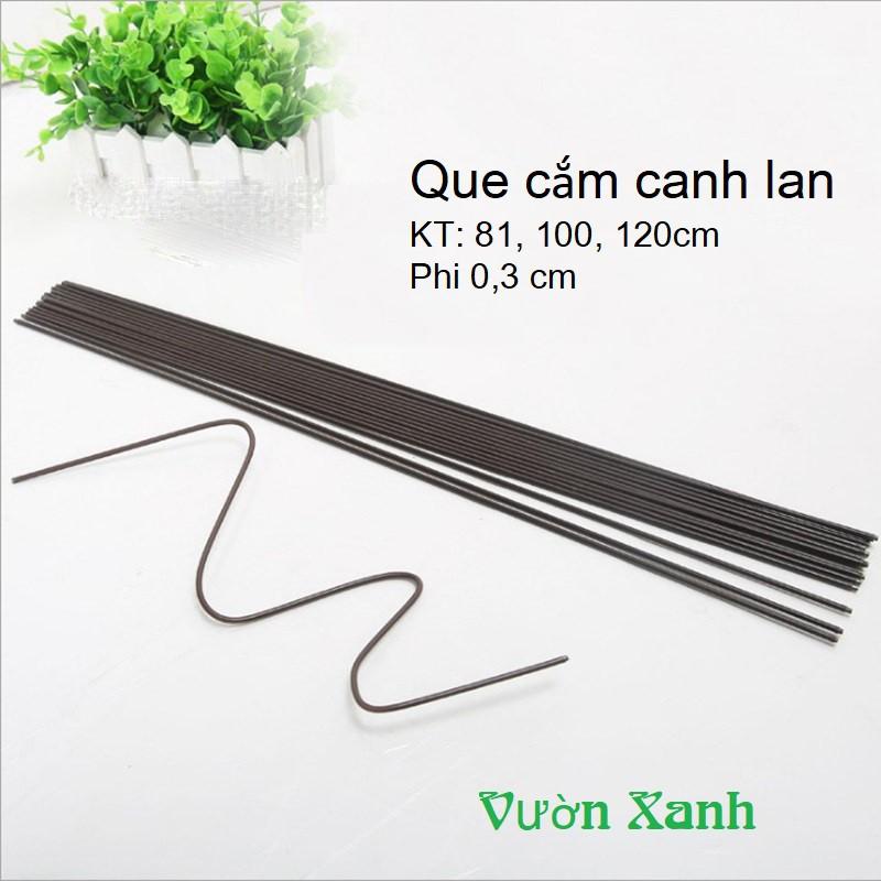 Cây kẽm bọc nhựa uốn cành lan, que cắm cành lan hồ điệp que uốn cành lan dài 120cm (nâu/ xanh lõi trắng) 1kg