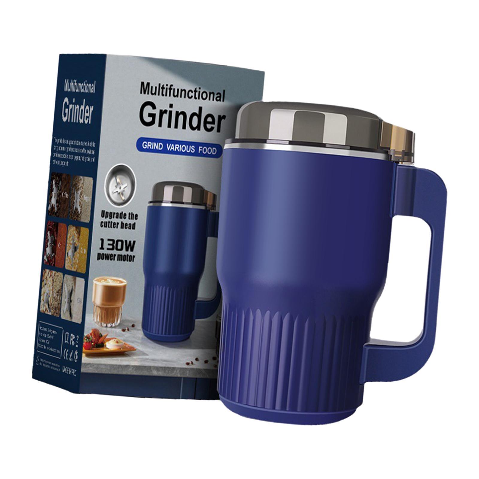 Coffee Bean Grinder Coffee Bean Grinding Machine Nuts 130W Removable Chamber 8 Blade Large Capacity Household Spice Grinder