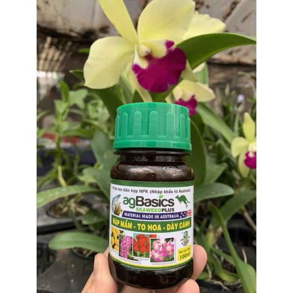PHÂN BÓN HỖN HỢP CHIẾT XUẤT TỪ ĐẠM CÁ HỒI VÀ CẢI BẸ NÂU agBasics SEAWEEDPLUS – 2 trong 1
