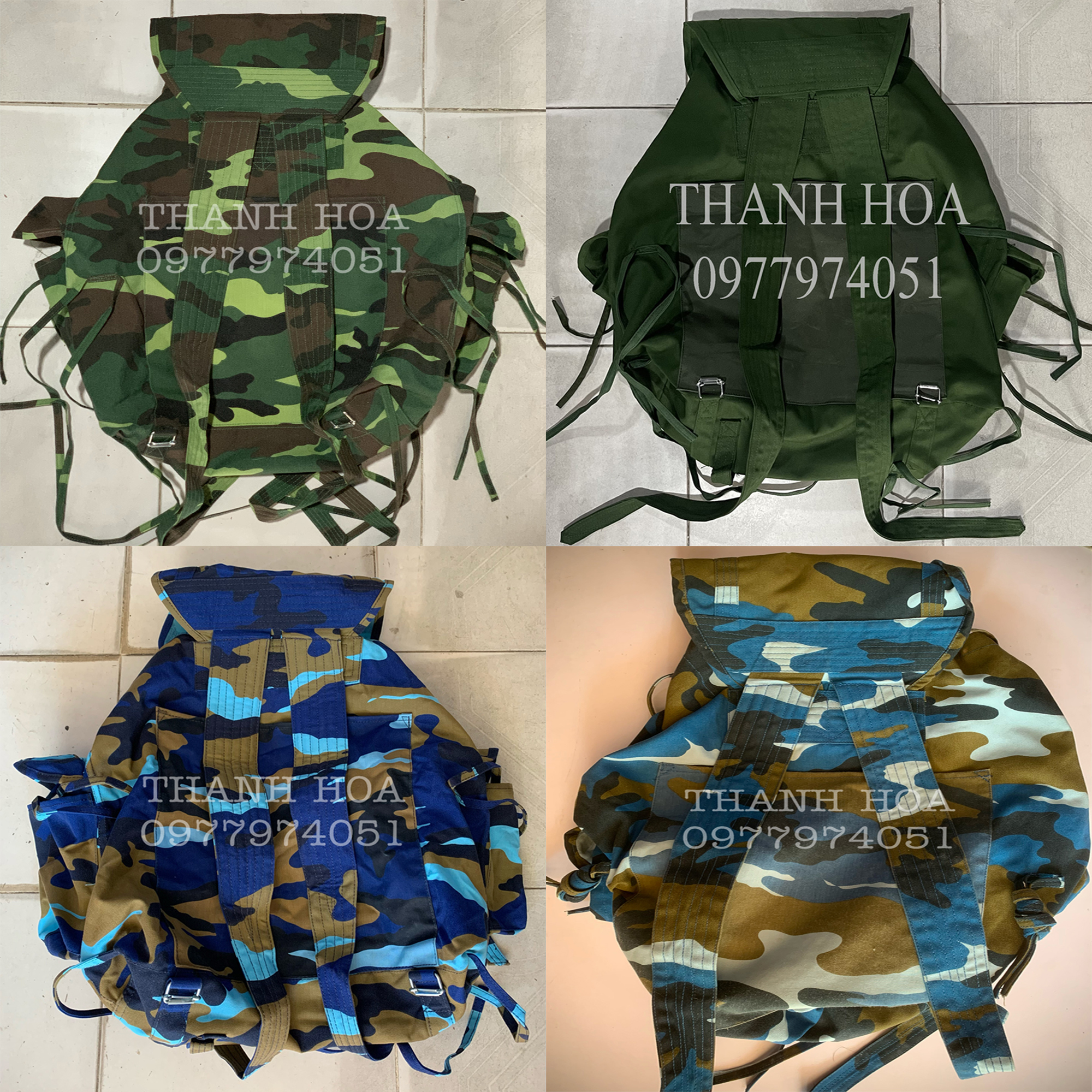 Balo bộ đội, ba lô con cóc rằn ri TCHC