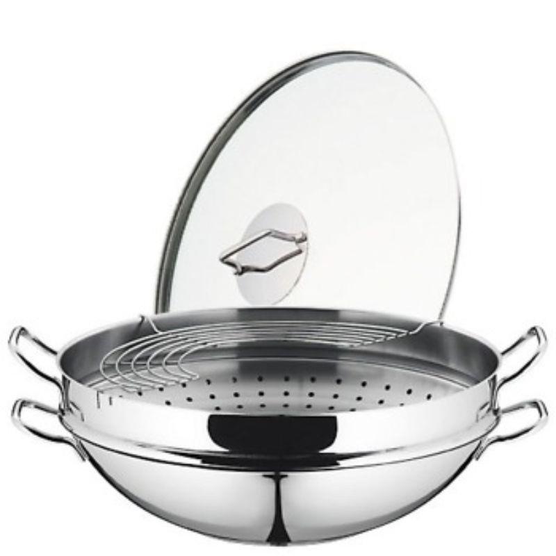 Chảo kèm xửng hấp WMF Wok Macao 36cm nhập Đức