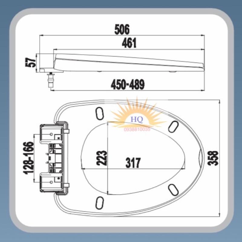 Nắp bồn cầu đóng êm tháo lắp nhanh - Nắp bàn cầu HA33