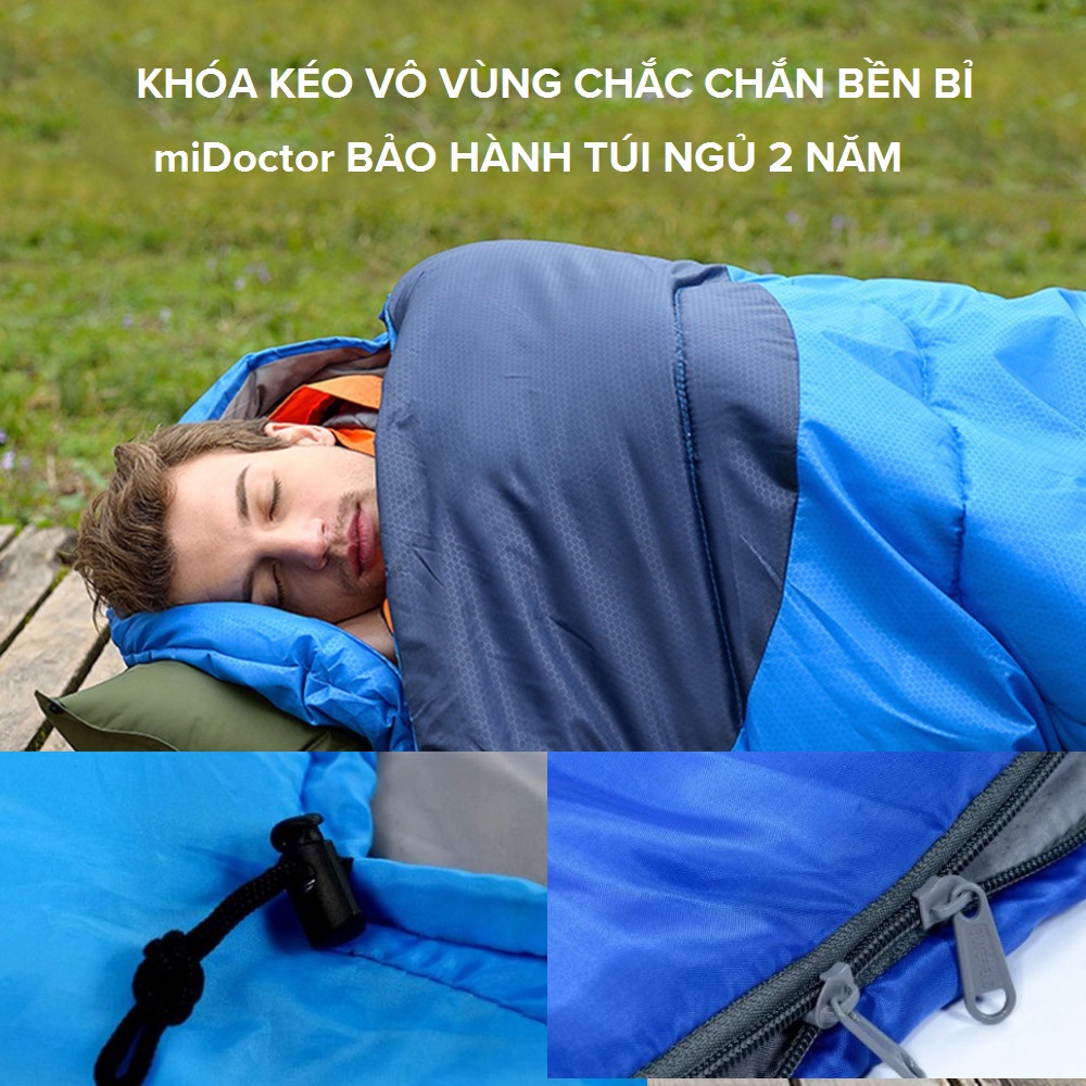 (FREE SHIP) Túi ngủ văn phòng du lịch cao cấp có trùm đầu - Chính hãng