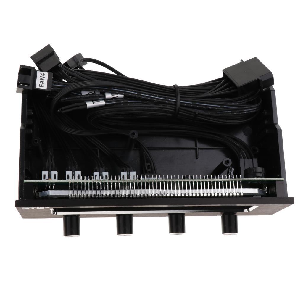 5.25" LCD Fan Controller Front Panel 4 set Temperature Fan Speed Display