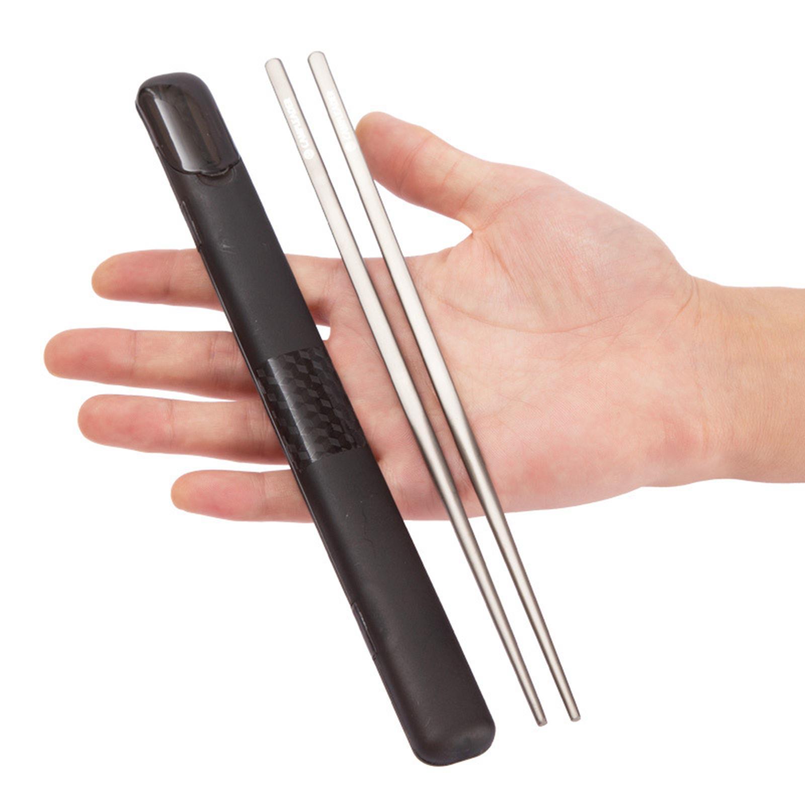 Lightweight Titanium Chopsticks Eco friendly Portable Camping Flatware