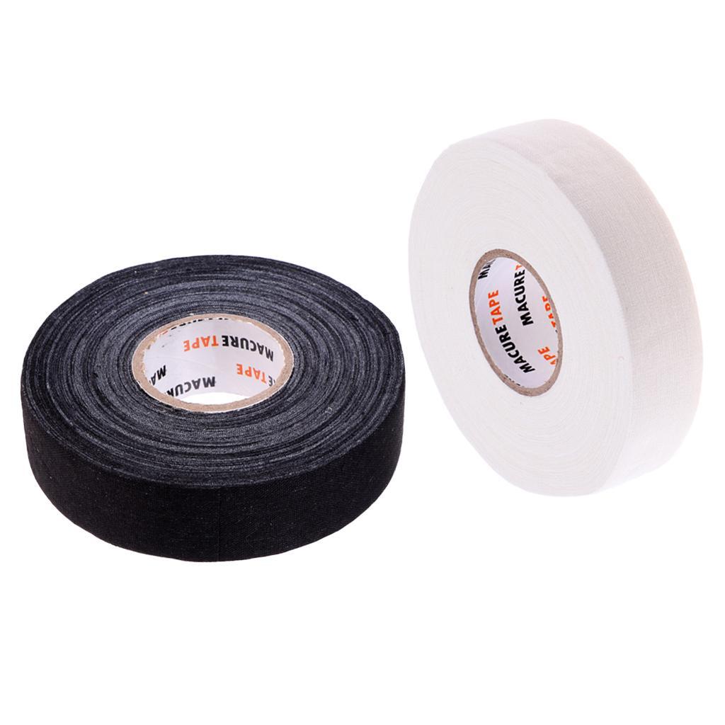2 Roll Waterproof Adhesive Ice Hockey Cloth Stick Tape 1'' x 25 Yards Long