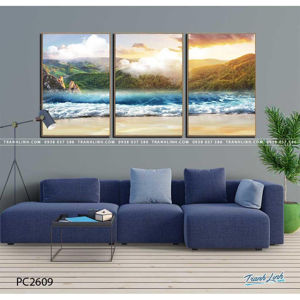 Bộ 3 Tranh Canvas Phong Cảnh Biển - Tranh Linh
