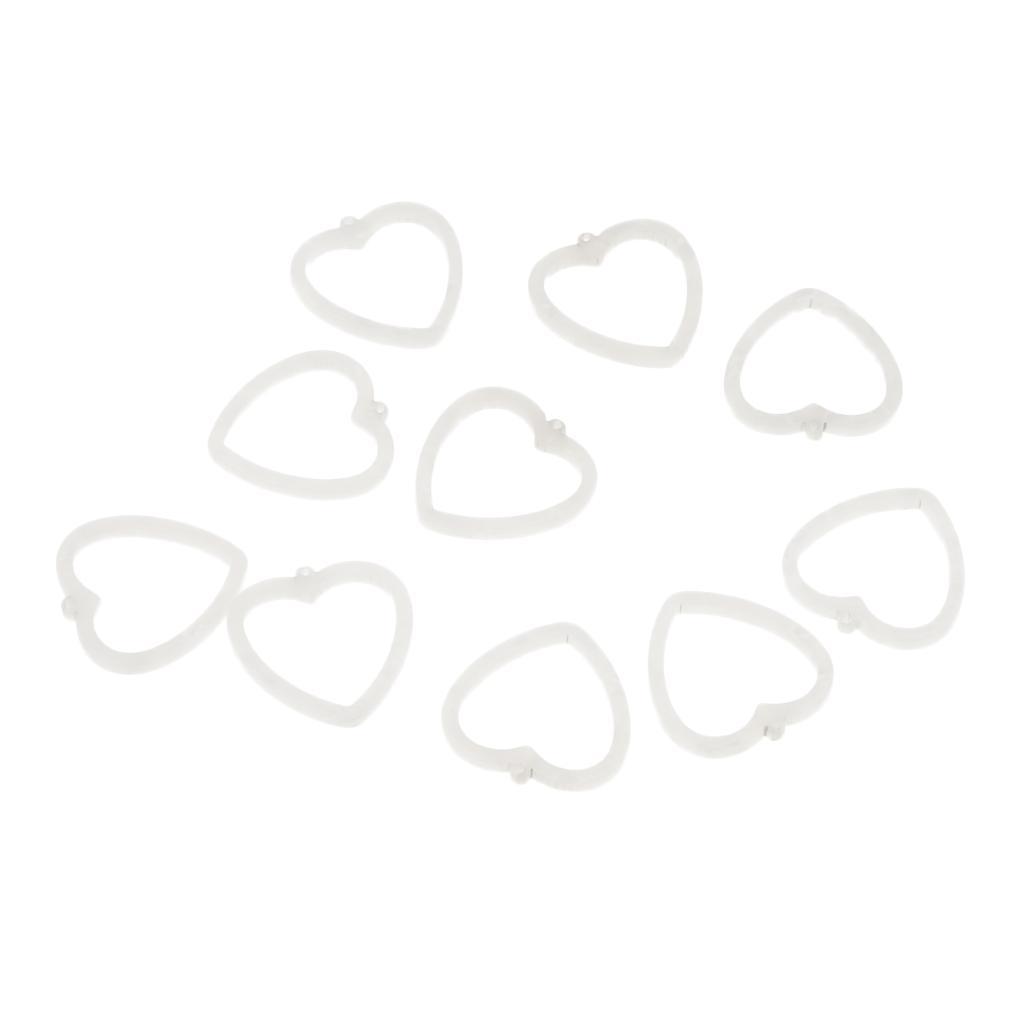10pcs Acrylic Hollow Sweet Heart Charms Pendants For DIY Jewelry  Color #1