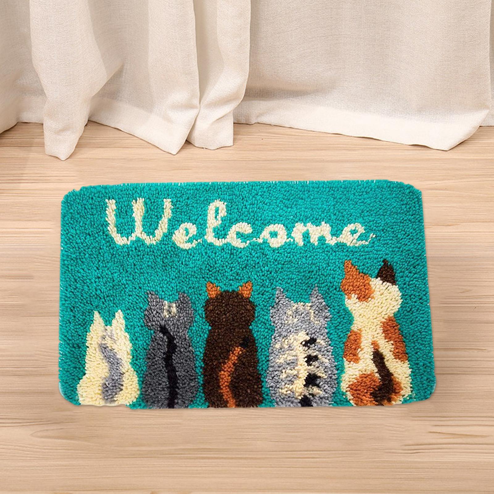 Cat Latch DIY Rug Making Kit Yarn Crocheting Carpet Making Kit Beginners