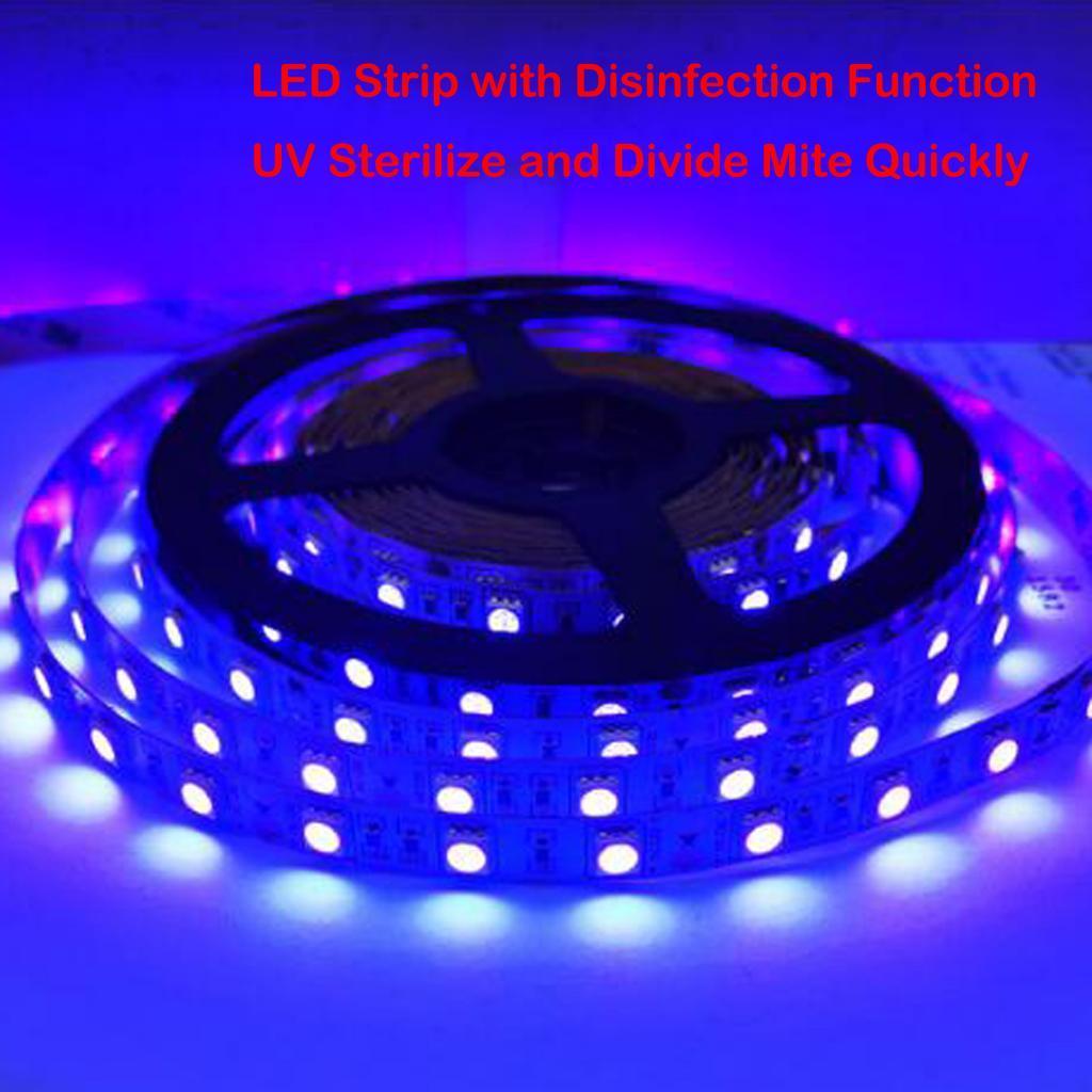 12V UV Ultraviolet Purple LED Strip Lights Waterproof UV Lamp