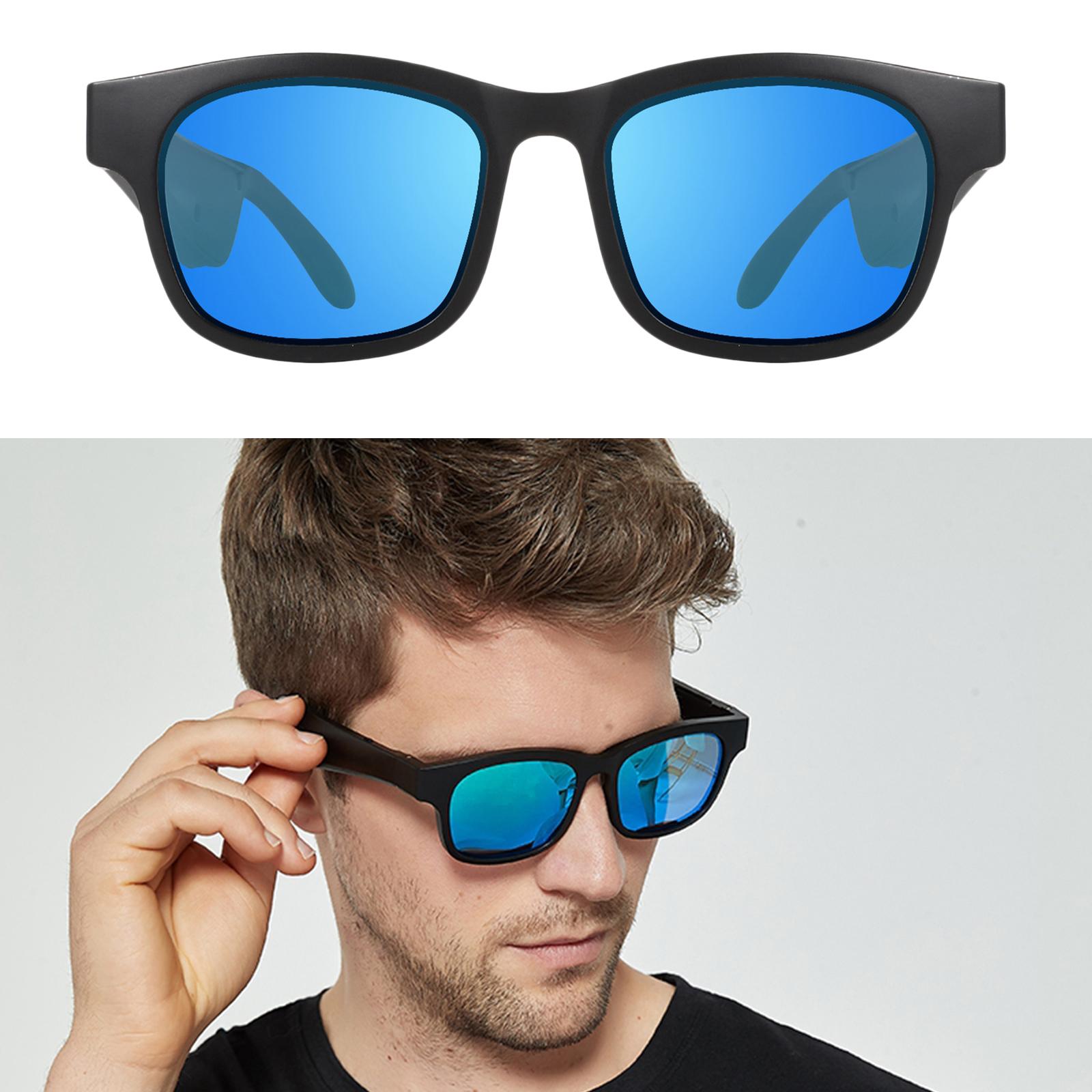 Bone Conduction Smart Glasses Sunglasses Bluetooth Headphones,Open Ear Audio Sunglasses Speaker to Listen Music and Make Phone Calls