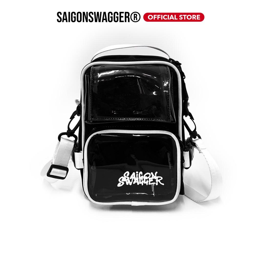 Túi Đeo Chéo Nam, Nữ Nhựa Đen SAIGON SWAGGER SGS Flexible Plastic Bag