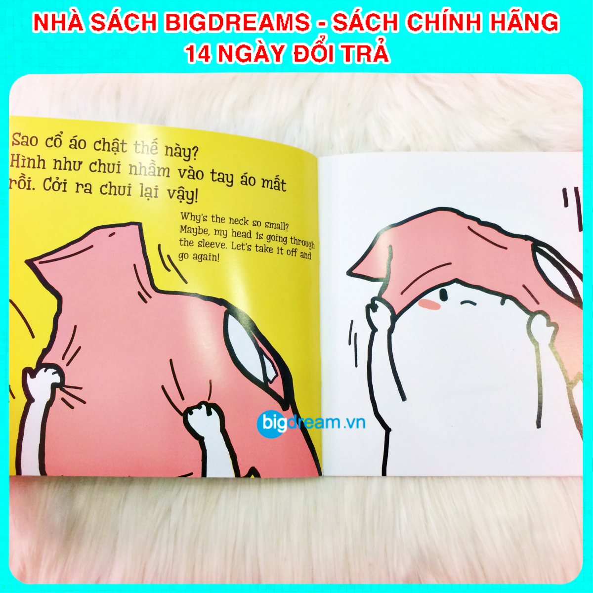 BẢN MỚI SONG NGỮ Miu Miu Tự Lập - Mặc Quần Áo Ehon Kĩ Năng Sống Cho Bé 1-6 Tuổi (Phần 1) Miu miu hiểu chuyện Miu bé nhỏ