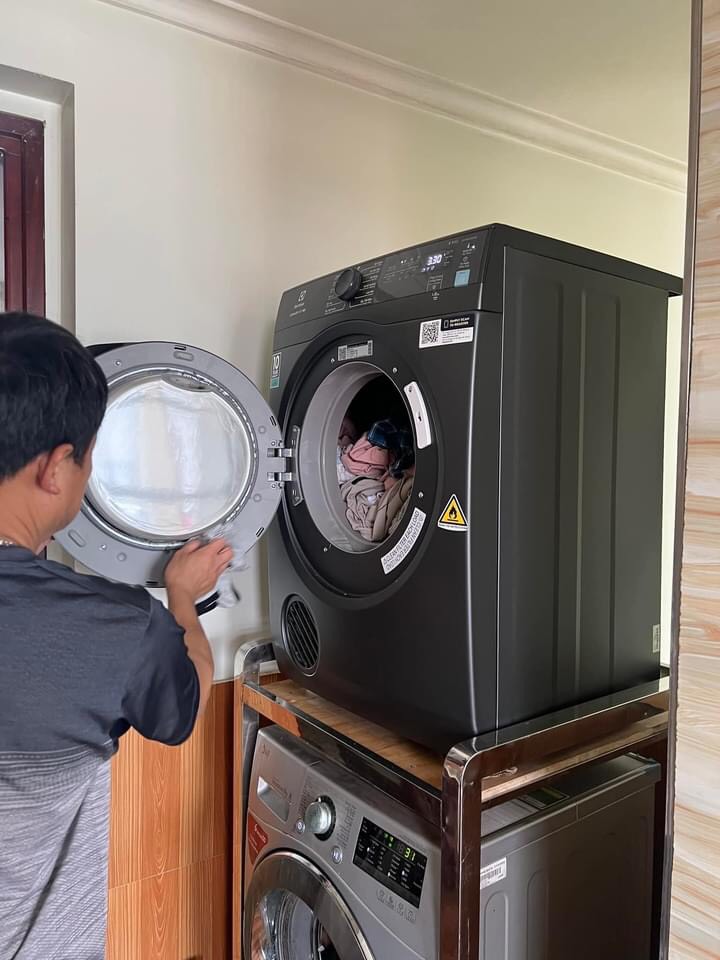 Kệ để máy sấy - máy giặt INOX hộp 40.40 chịu tải 300KG / chống rung tốt, đa năng tiện dụng, bề mặt gỗ tự nhiên chống nước