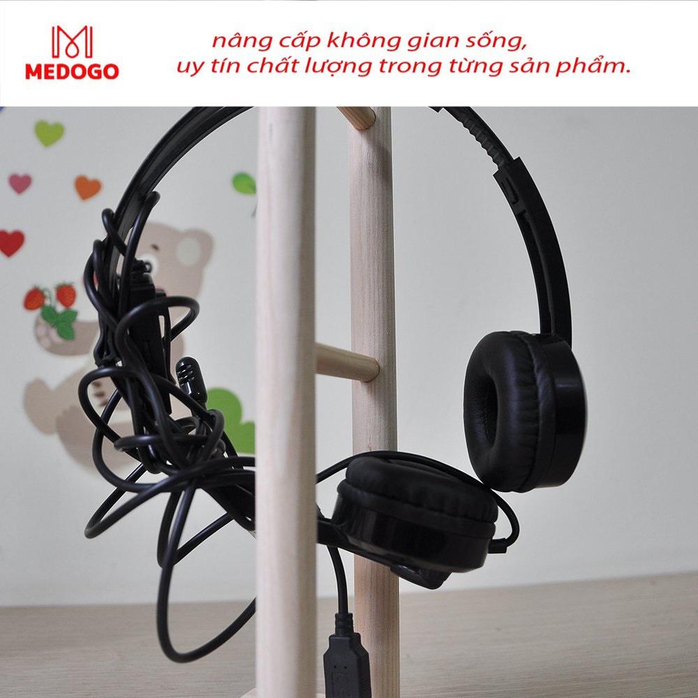 Giá treo tai nghe kệ gỗ đế vuông và tròn chất liệu gỗ thông tự nhiên
