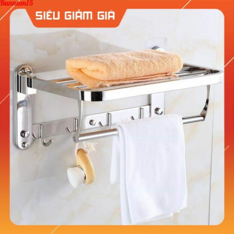 Giá vắt khăn 2 tầng inox 304 cao cấp sáng bóng, sang trọng