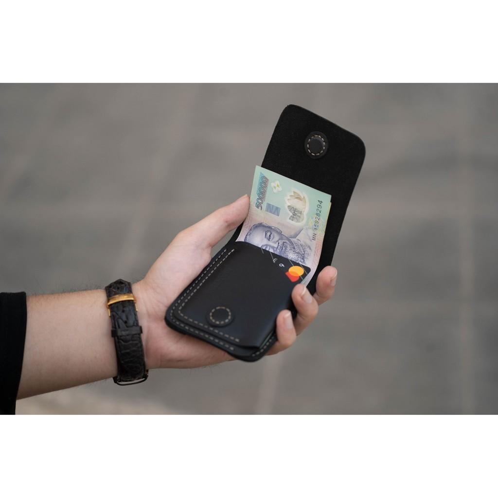Bóp Nam Mini - Bóp Sen 3 Plus Da Bò Thật BB00E