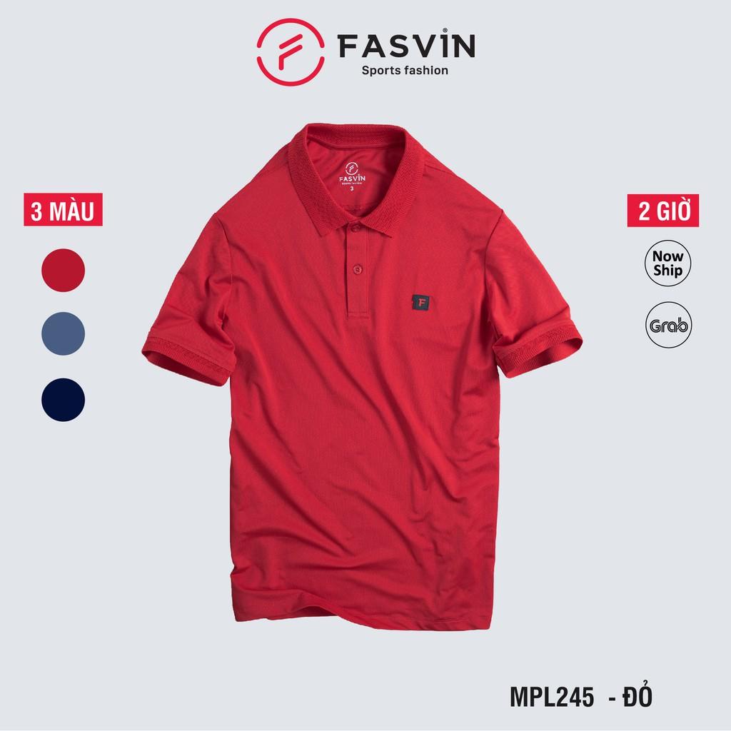 Áo thun thể thao nam Fasvin PL20245.HN áo polo vải cotton thấm hút mồ hôi tốt