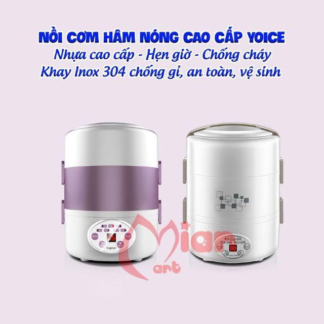 Hộp cơm cắm điện hâm nóng mini tự nấu Yoice Y-DFH16 trắng hàng có sẵn rất tiện bảo hành 1 năm