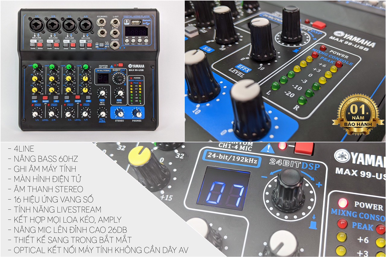 Combo thu âm, livestream Micro Max 87-Pro-II 2022, Mixer Max 99 - Kèm full phụ kiện kẹp micro, màng lọc, tai nghe, dây canon, dây livestream, giá đỡ ĐT - Hỗ trợ thu âm, karaoke online chuyên nghiệp - Hàng nhập khẩu