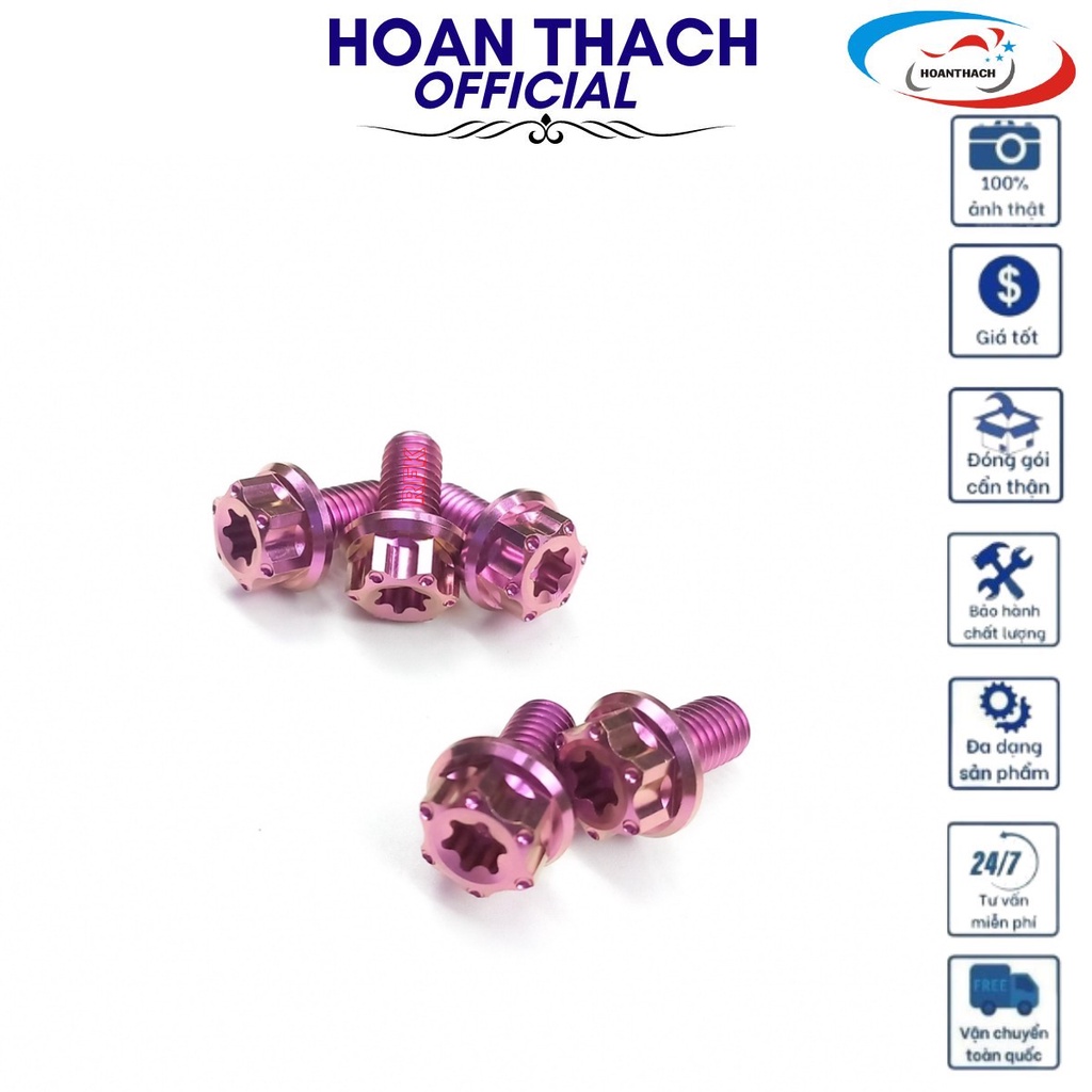 Ốc 8L10 Titan Hồng Đầu Salaya dùng cho nhiều dòng xe SP017500 ( giá 1 con)