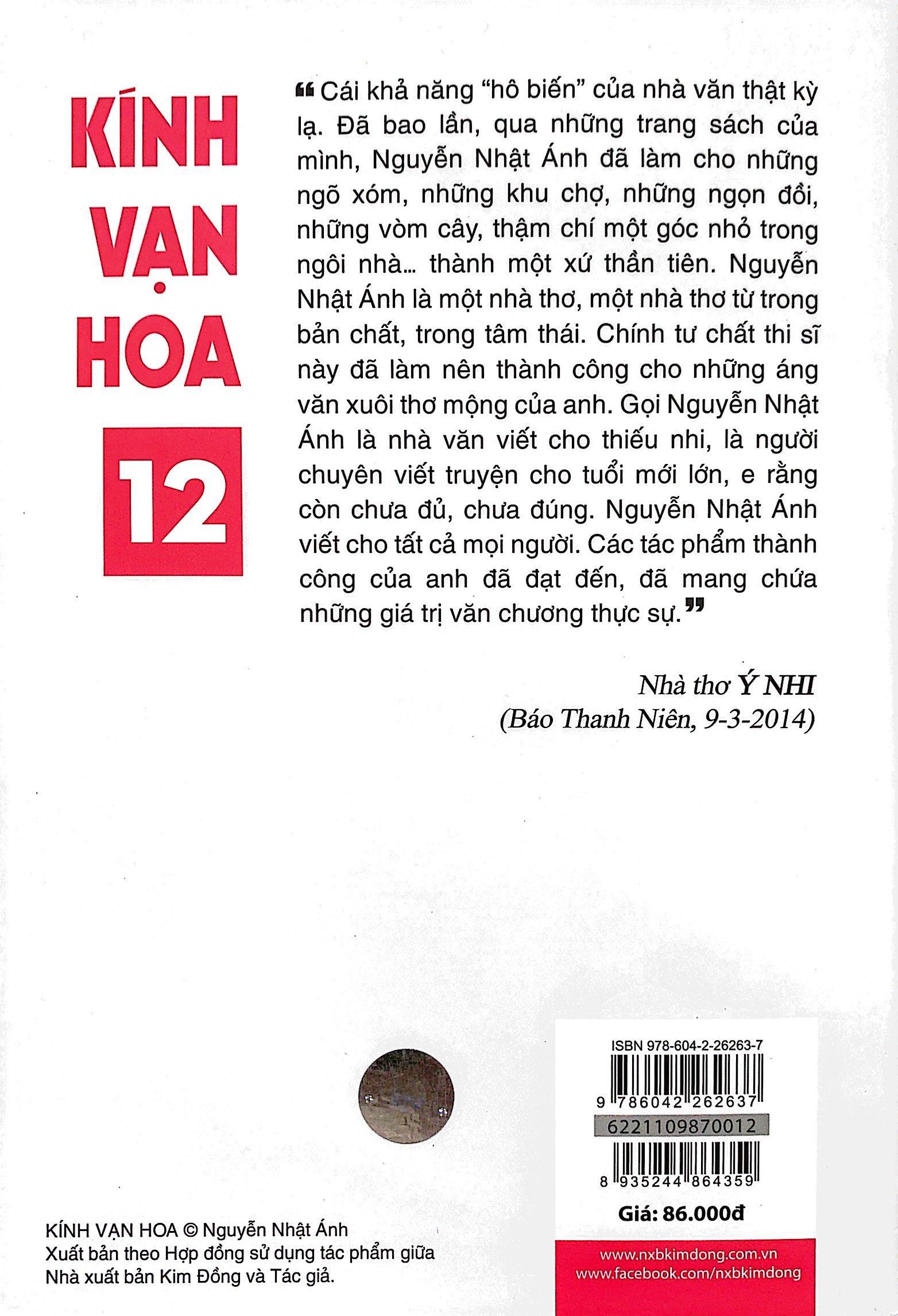 Kính Vạn Hoa - Tập 12: Cháu Của Bà - Trúng Số Độc Đắc - Mười Lăm Ngọn Nến (Tái Bản 2022)