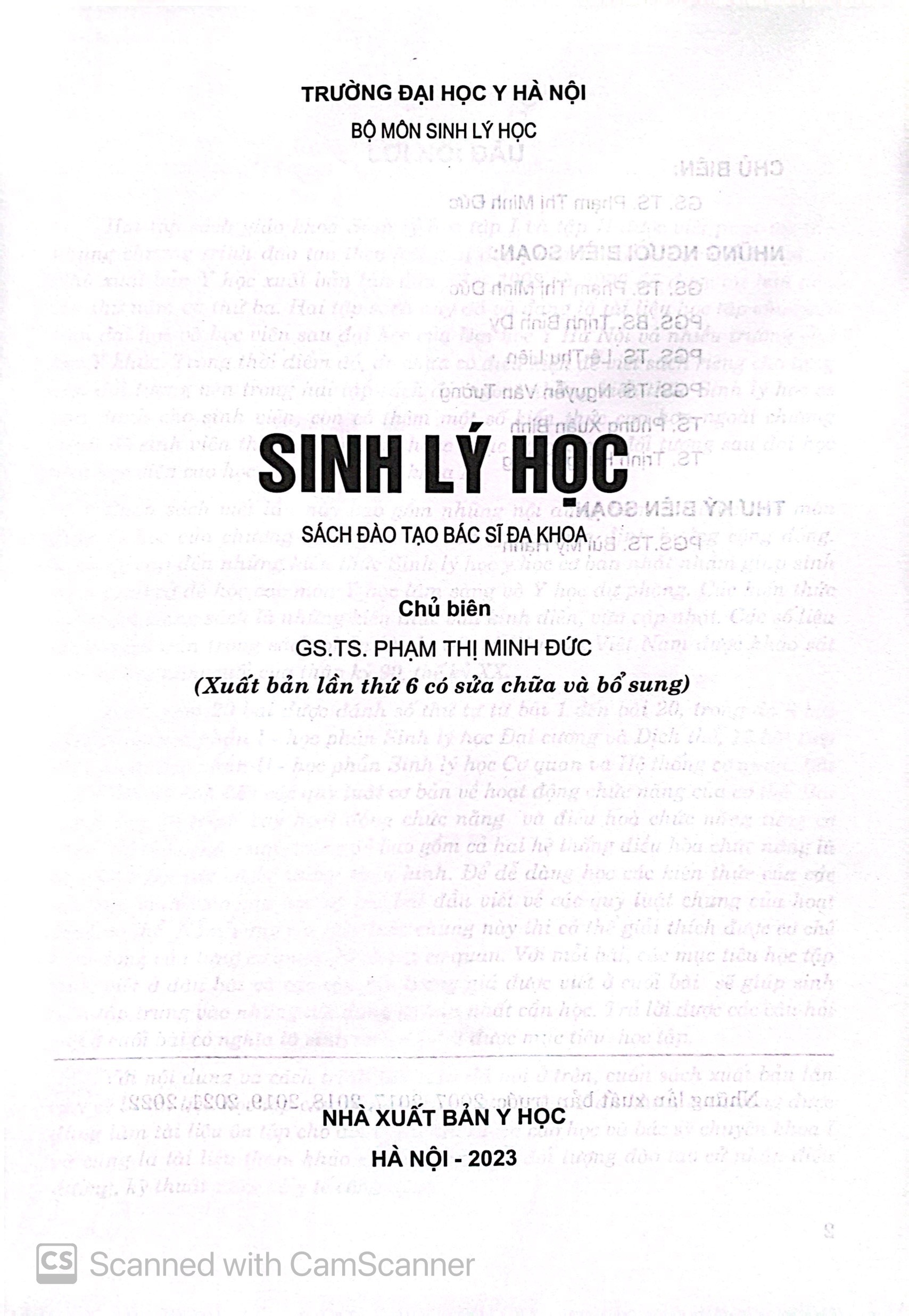 Benito - Sách - Sinh lý học 2023 - NXB Y học